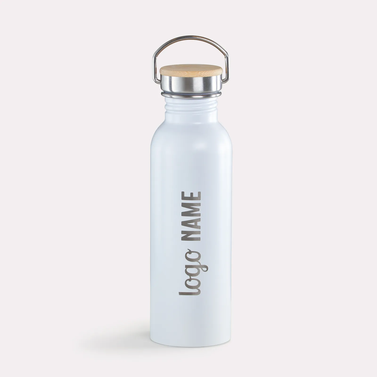 Gourdes inox avec couvercle en bambou