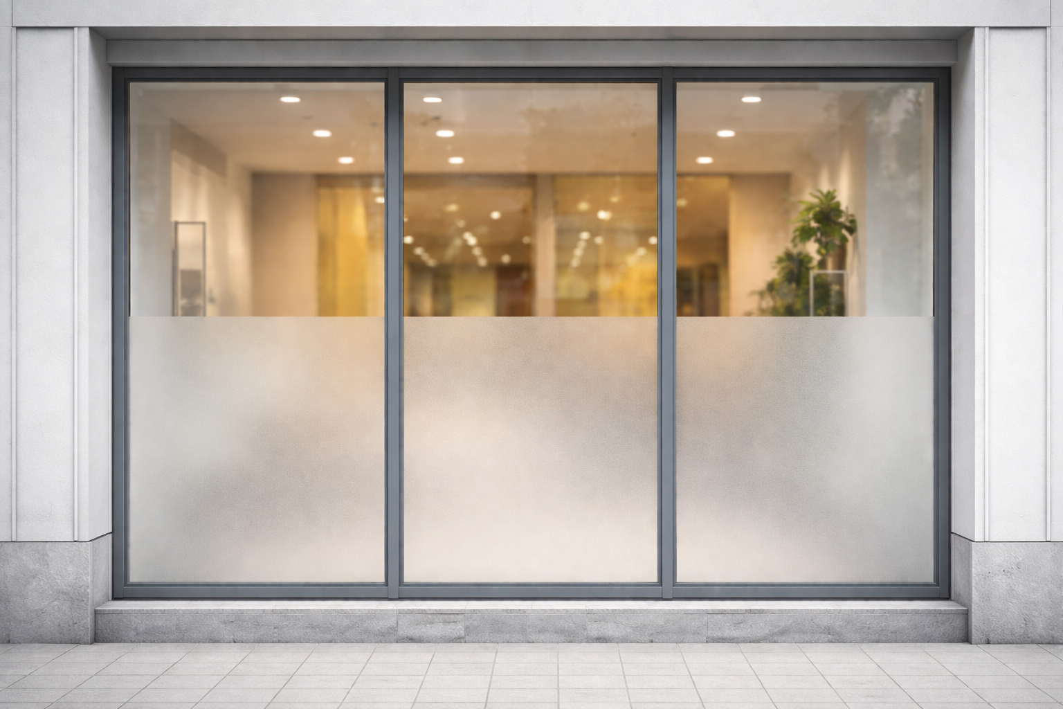 Film dépoli vitrine - vitrophanie Metz