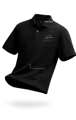 Polo piqué noir