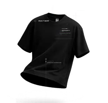 T-shirt col rond noir
