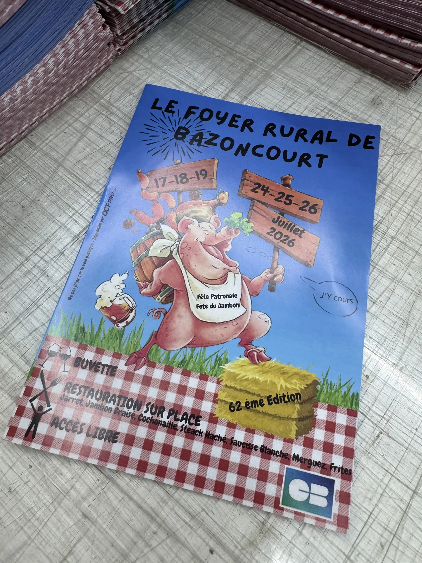 Détail marquage t-shirt bénévole Bazoncourt